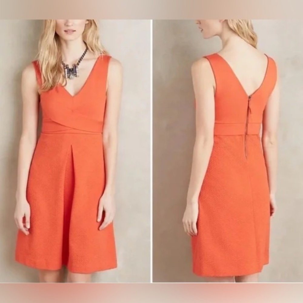 HD in‎ Paris Orange Textured Mini Dress - 0